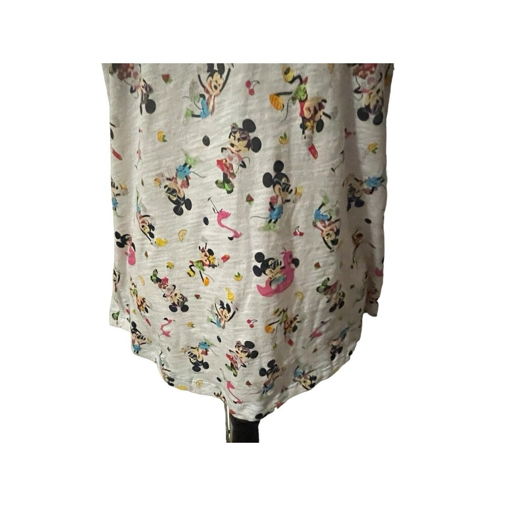 Disney Parks Mickey and Minnie Scoop Neck Shirt Women’s Small Summertime Fun New - Picture 12 of 16